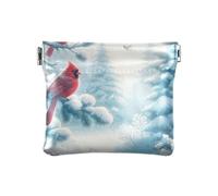 Mini porte-monnaie gris loup - Petit sac à monnaie décontracté pour un usage quotidien, Oiseaux Arbres d'hiver, one size, Oiseaux Arbres d'hiver