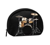 Mini porte-monnaie imprimé cool pour femmes et filles, petite pochette de rangement pour pièces de monnaie, taille unique, décontracté, Noir , Taille unique