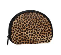 Mini porte-monnaie imprimé léopard avec fermeture éclair - Petit portefeuille pour homme et femme - Organiseur de voyage compact, Noir , Taille unique