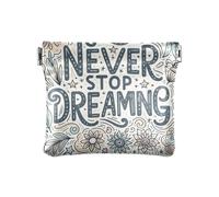 Mini porte-monnaie mignon en cuir, Never Stop Dreaming, Motif :