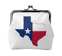 Mini porte-monnaie pour femme avec carte de l'État du Texas - Pour cartes de crédit, carte d'identité, noir, One Size, Vintage
