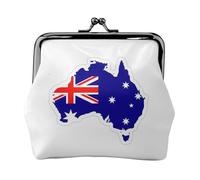 Mini porte-monnaie pour femme avec drapeau australien imprimé carte de crédit, carte d'identité, noir, One Size, Vintage