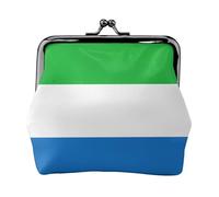 Mini porte-monnaie pour femme avec imprimé drapeau de la Sierra Leone pour carte de crédit, carte d'identité, clé, noir, One Size, Vintage