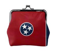 Mini porte-monnaie pour femme avec imprimé drapeau du Tennessee pour carte de crédit, carte d'identité, clé, noir, One Size, Vintage