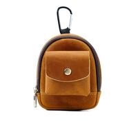 Mini Porte - Monnaie pour Hommes et Femmes, Sac à Monnaie en Cuir véritable en Forme de Sac à Dos, Sac de Rangement avec Fermeture à glissière, Cuir de Vachette Vintage Petit Porte - clés, MARR