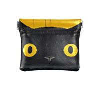 Mini porte-monnaie vert en cuir synthétique avec nains de la Saint-Patrick pour femme, Drôle de chat jaune, one size, Drôle de chat jaune