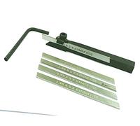 Mini porte-outils de séparation pour petits tours Unimat, Seig, Emco, Proxxon, Grizzly (tige de 8 mm avec 4 lames de rechange)