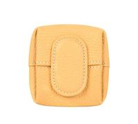 Mini Portefeuille à Motif Litchi - avec Motif lychée - Mini Portefeuille Compact et uni - Pratique pour pièces de Monnaie, Cartes et clés, Jaune, Motif Floral bohème