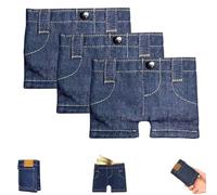 Mini portefeuille à poches pour jeans, sac à main fin et compact à deux volets, style pantalon rétro portable avec fentes pour cartes, clés et espèces, petit portefeuille de voyage pour femme, 3