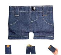 Mini portefeuille à poches pour jeans, sac à main fin et compact à deux volets, style pantalon rétro portable avec fentes pour cartes, clés et espèces, petit portefeuille de voyage pour femme, 1 pièce