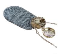 Mini portefeuille en métal avec double maille sur le devant pour ranger et présenter des pièces et des devises anciennes (boîtes (or clair)