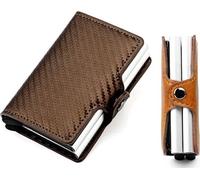 MINI PORTEFEUILLE Izmael Double Meg-Marron foncé KP25396