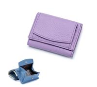 Mini portefeuille pliable unisexe en cuir véritable avec blocage RFID, anti-fraude, C