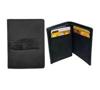 Mini Portefeuille, Porte-Cartes en Cuir Motif VOITURE, Compact Multi-Poches, Protection RFID, idée cadeau fête, anniversaire - Noir