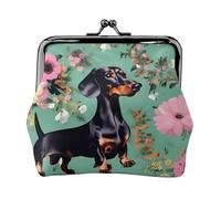 Mini portefeuille pour cartes et rouge à lèvres Motif teckel