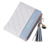 Mini portefeuilles en cuir PU pour femme avec porte-cartes de crédit et poche à monnaie à fermeture éclair pour un usage quotidien, gris, Taille unique