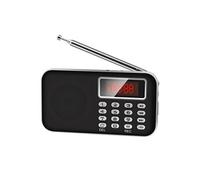 Mini Poste Radio FM AM Lecteur MP3 Micro SD Rechargeable Noir YONIS