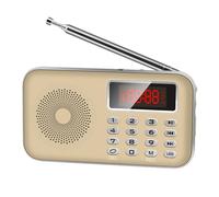 Mini Poste Radio FM AM Lecteur MP3 Micro SD Rechargeable Or YONIS