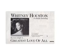 Mini poster vintage original _ Magazine Clipping - Whitney Houston - Greatest Love Of All - Impression sur toile - Décoration murale pour salon, chambre à coucher - 20 x 30 cm