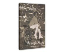 Mini poster vintage original _ Magazine Clipping - Whitney Houston - I'm Your Baby Tonight - Impression sur toile - Décoration murale pour salon, chambre à coucher - 30 x 45 cm