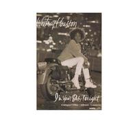 Mini poster vintage original _ Magazine Clipping - Whitney Houston - I'm Your Baby Tonight - Impression sur toile - Décoration murale pour salon, chambre à coucher - 50 x 75 cm