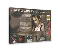 Mini poster vintage original sur toile « Clipping » de Jeff Buckley - The Grace EPs - Décoration pour chambre à coucher, bureau, cadeau - 60 x 90 cm