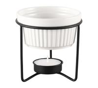 Mini pot à fondue portable en céramique, chauffage avec température uniforme, ustensile de cuisine multifonction pour fruits de mer, chocolat, thé, dessert, collations, sauce au lait aux