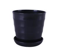 Mini Pot De Fleur En Plastique Coloré Avec Plateaux,Plante Succulente De Jardin,Décor De Bureau À Domicile,Pot De Fleur Horizontal,1pc - Type Black