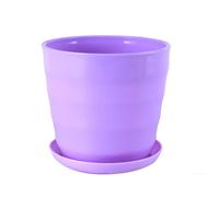 Mini Pot De Fleur En Plastique Coloré Avec Plateaux,Plante Succulente De Jardin,Décor De Bureau À Domicile,Pot De Fleur Horizontal,1pc - Type Purple