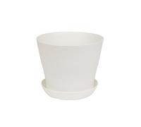 Mini Pot De Fleurs Coloré Et Durable, 1 Pièce, Décoration De Jardin De Maison Avec Plateau De Soucoupe, Trous De Drainage, Jardinière De Bureau