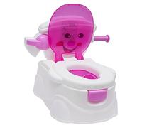 Mini pot de toilette pour bébé - Design compact - Matériau PP sans danger pour les enfants de 6 mois à 5 ans (rose, blanc)
