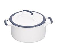 Mini Pot en métal Miniature Maison de poupée Accessoire de Cuisine Bord Bleu Blanc ustensiles de Cuisine marmite Style Rustique Maison de poupée collectionneurs métal Durable