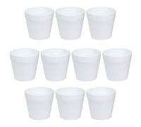 Mini pots de fleurs 10 pièces, petits pots de plantes en plastique épais sans trou drainage, jardinière décorative blanche semblable à la céramique pour plantes succulentes, herbes, décoration