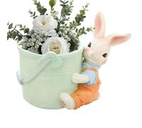 Mini pots pour plantes succulentes, pots de plantes de lapin - Pot de fleur en résine avec lapin, pot décoratif pour dessin animé de Pâques | Pot décoratif en pot pour cactus