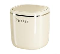 Mini poubelle à bouton-poussoir pour bureau, conçue pour gérer les déchets dans la maison, le bureau et le salon, offrant une option d'élimination soignée et pratique (mètres blancs)