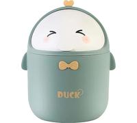 Mini poubelle avec couvercle - Poubelle de bureau portable au design cartoon | Petite poubelle de table pour le bureau, la voiture, la chambre à coucher & le rangement