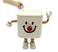 Mini Poubelle De Bureau | Boîte De Stockage Et Conteneur Avec Sourire Mignon,Petite Poubelle | Pour La Chambre Le Bureau Le Dortoir La Salle De Bain La Cuisine La Voiture L Évier La Buanderie