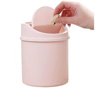 Mini Poubelle De Table, Petite Poubelle De Bureau Avec Couvercle, Poubelle En Plastique Réutilisable, Poubelle De Table Pour Salon Cuisine Chambre À Coucher Salle De Bains Et Bureau,16,5 ×13 ×13cm