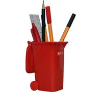 Mini poubelle originale SULO petit modèle ROUGE Récipient miniature Rangement Porte-crayons Bureau Jouet