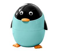 Mini poubelle Penguin - Peut contenir des déchets de | Corbeille à déchets ODOR | Poubelle en plastique | Corbeille à animaux réutilisable portable pour la chambre à coucher sous le bureau