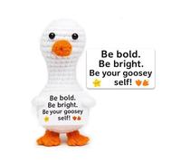 Mini poupée de vache des Highlands au crochet avec carte d'énergie positive, peluche de soutien émotionnel pour soulager le stress, joli cadeau pour femmes, amis, étudiants (8)