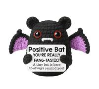 Mini poupée de vache des Highlands au crochet avec carte d'énergie positive, peluche de soutien émotionnel pour soulager le stress, joli cadeau pour femmes, amis, étudiants (13)