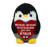 Mini poupée de vache des Highlands au crochet avec carte d'énergie positive, peluche de soutien émotionnel pour soulager le stress, joli cadeau pour femmes, amis, étudiants (11)