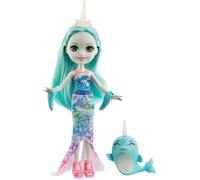 Mini-poupée Enchantimals - Enchantimals - Naddie Narval - 15 cm - Jupe sirène - Figurine animale Sword