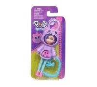 Mini Poupée Polly Pocket avec clip amitié cœur bleu