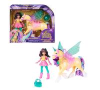 Mini poupée Unicorn Academy Ava & licorne Leaf ailes magiques SPIN MASTER 4 accessoires Multicolore