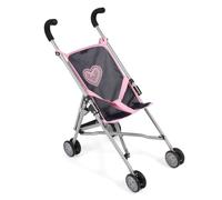 Mini-poussette buggy pour poupons roma gris et rose TU