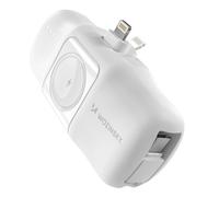 Mini Power Bank 5000 mAh 15 W avec chargeur Lightning pour iPhone et Apple Watch