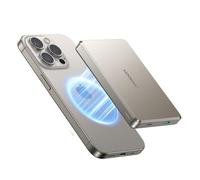 Mini Power Bank Magnétique 10000mAh Recharge Sans Fil - Gris clair - Silver