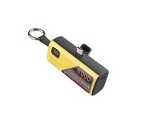 Mini Powerbank 8000mAh avec Connecteur USB-C intégré et Format Porte-Clé Noir / Jaune